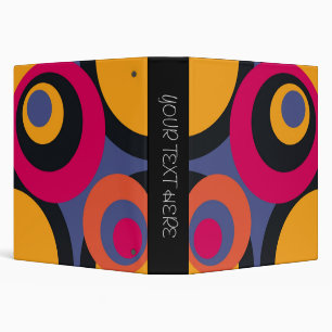 Retro Colorful Fifties Abstract Art Binders