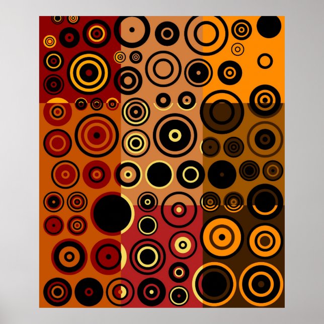 Retro Colorful Fifties Abstract Art Poster (Front)