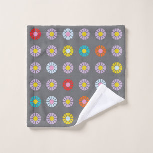 Retro Colorful Flower Bath Towel Set