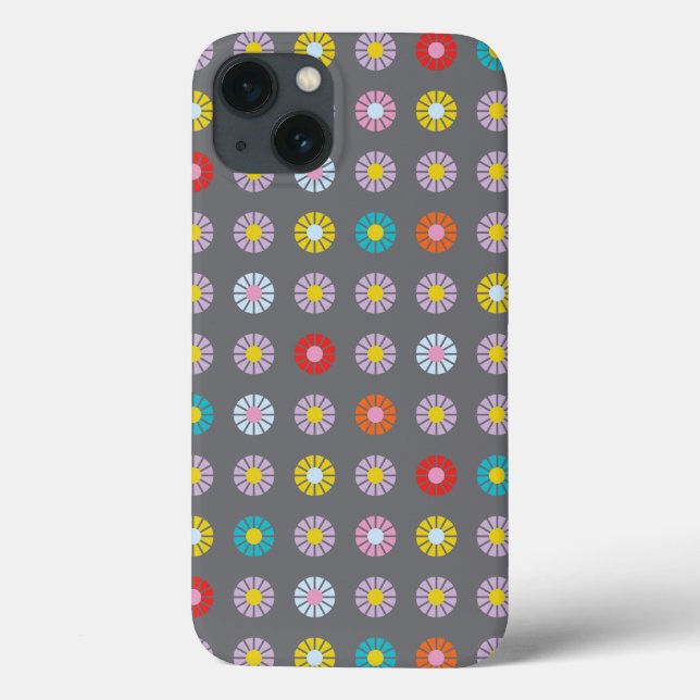 Retro Colorful Flower Case-Mate iPhone Case (Back)