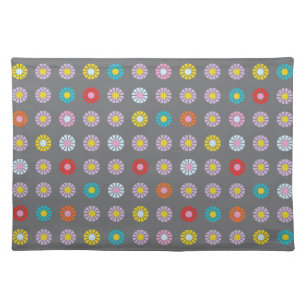 Retro Colorful Flower Cloth Placemat