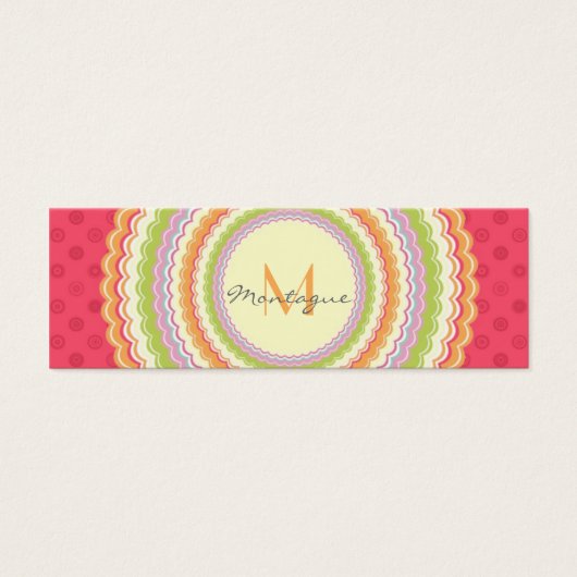 Retro Colorful Flower Power Monogram Appointment (Front)