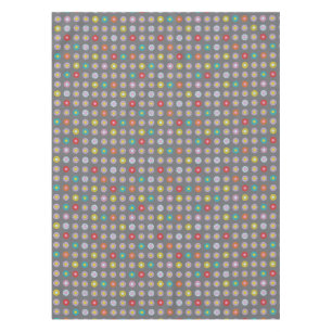 Retro Colorful Flower Tablecloth