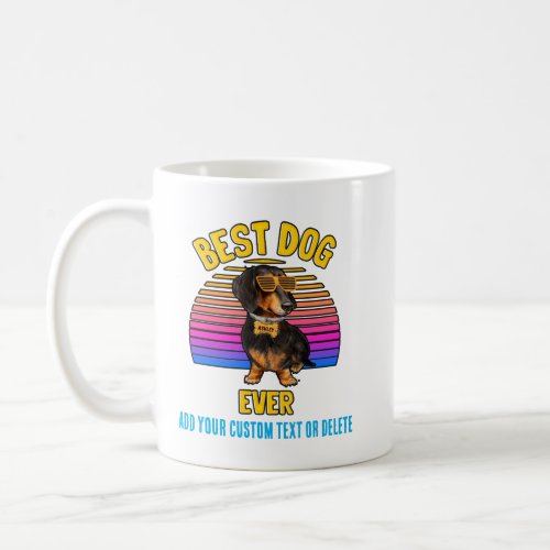 Retro Colorful Funny Dachshund Dog Coffee Mug