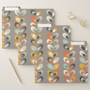 Retro Colorful Geometric Shapes – Modern Aesthetic File Folder