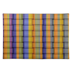 Retro colorful graphic design placemat