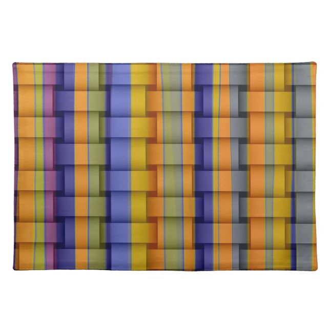 Retro colorful graphic design placemat (Front)