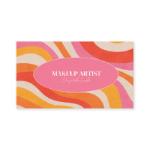 Retro colorful Groovy Funky QR Code Makeup artist