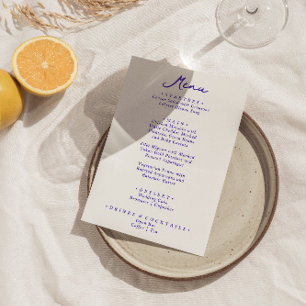 Retro Colorful Hand Drawn Funky Modern Wedding Menu