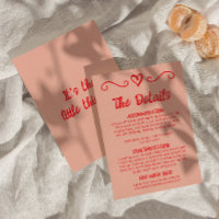 Retro Colorful Hand Drawn Quirky Wedding Details