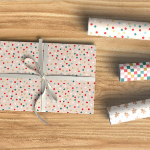 Retro Colorful Holiday Wrapping Paper