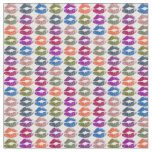 Retro Colorful Lips #13 Fabric