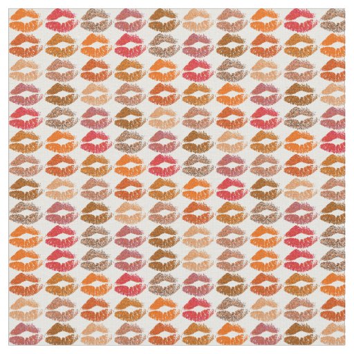 Retro Colorful Lips #14 Fabric
