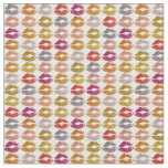 Retro Colorful Lips #26 Fabric
