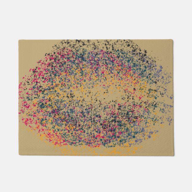 Retro Colorful Lips #2 Doormat (Front)