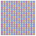 Retro Colorful Lips #9 Fabric