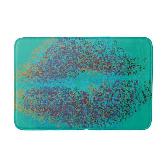 Retro Colorful Lips Bath Mat (Front)