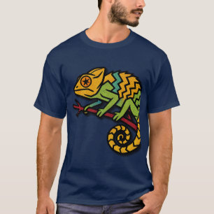 Retro Colorful Lizard Graphic Men's T-Shirt