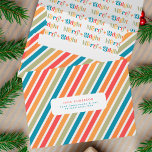 Retro Colorful Merry and Bright Christmas Stripes Envelope<br><div class="desc">Retro Colorful Merry and Bright Christmas Stripes envelope</div>