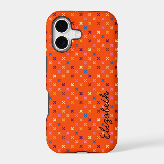 Retro Colorful Modern Geometric Pattern 4 Iphone Case (Back)
