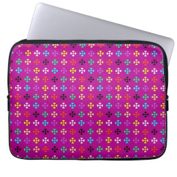 Retro Colorful Modern Geometric Pattern 4 Laptop Sleeve