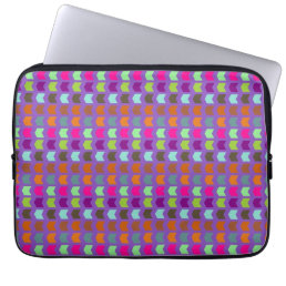 Retro Colorful Modern Geometric Pattern Laptop Sleeve