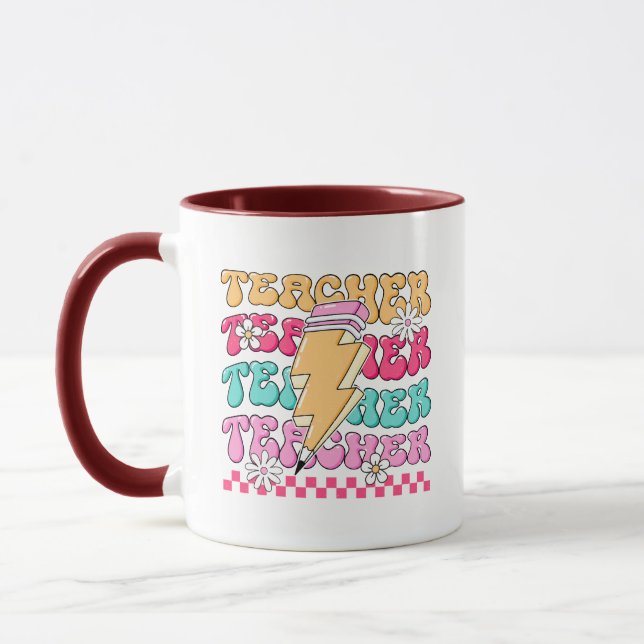 Retro Colorful Mug  Gift For Teacher (Left)