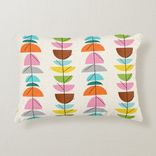 Retro Colorful Nests Accent Pillow