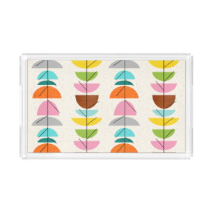 Retro Colorful Nests Acrylic Tray