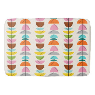 Retro Colorful Nests Bath Mat