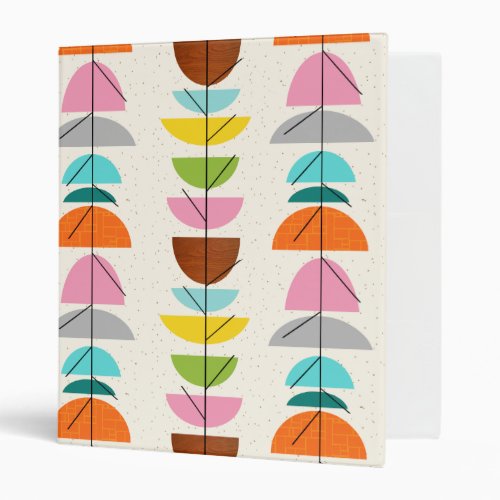 Retro Colorful Nests Binder