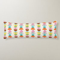 Retro Colorful Nests Body Pillow