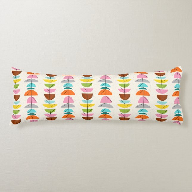 Retro Colorful Nests Body Pillow (Front)