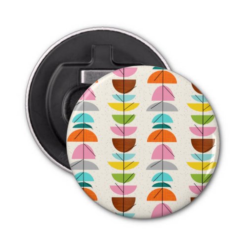 Retro Colorful Nests Button Bottle Opener