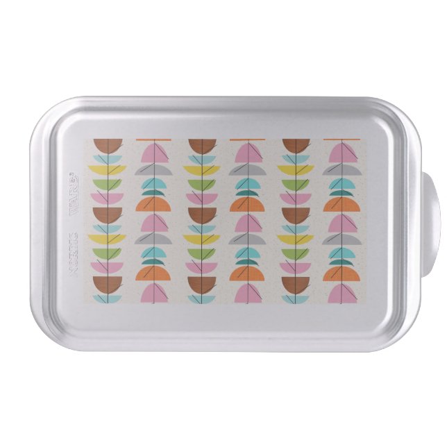 Retro Colorful Nests Cake Pan (Front)