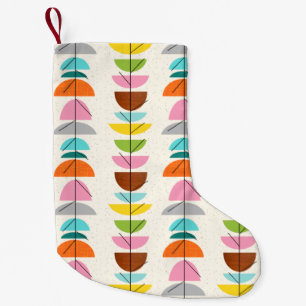 Retro Colorful Nests Christmas Stocking