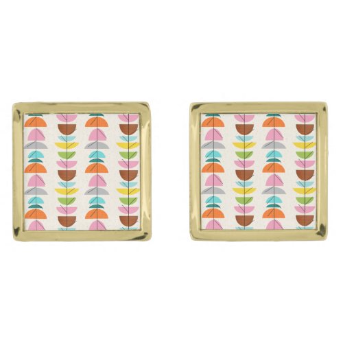 Retro Colorful Nests Cufflinks