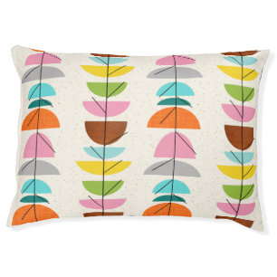 Retro Colorful Nests Dog Bed