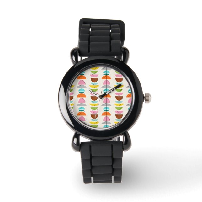 Retro Colorful Nests Kid's Watch (Front)