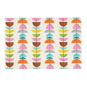 Retro Colorful Nests Laminated Placemat