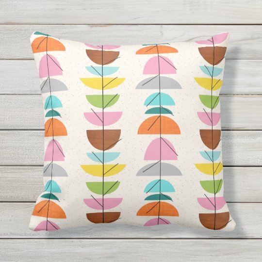 retro colorful nests outdoor pillow zazzle com
