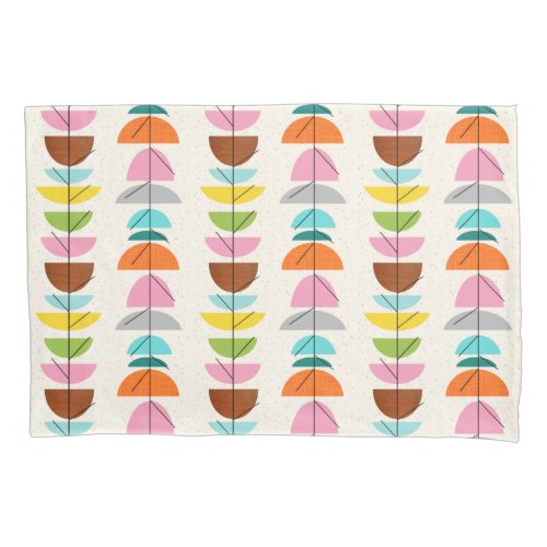 Retro Colorful Nests Pillowcase