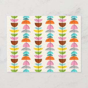 Retro Colorful Nests Postcard