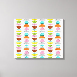 Retro Colorful Nests Stretched Canvas Print