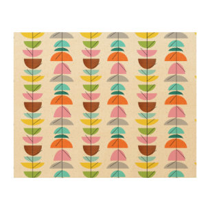 Retro Colorful Nests Wood Wall Art