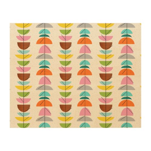 Retro Colorful Nests Wood Wall Art