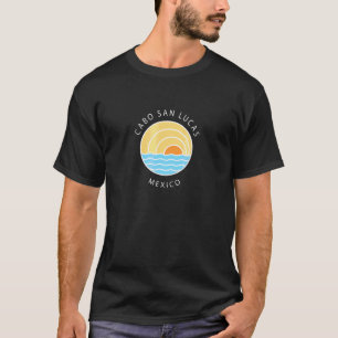 Retro Colorful Ocean Sunset Cabo San Lucas Mexico  T-Shirt