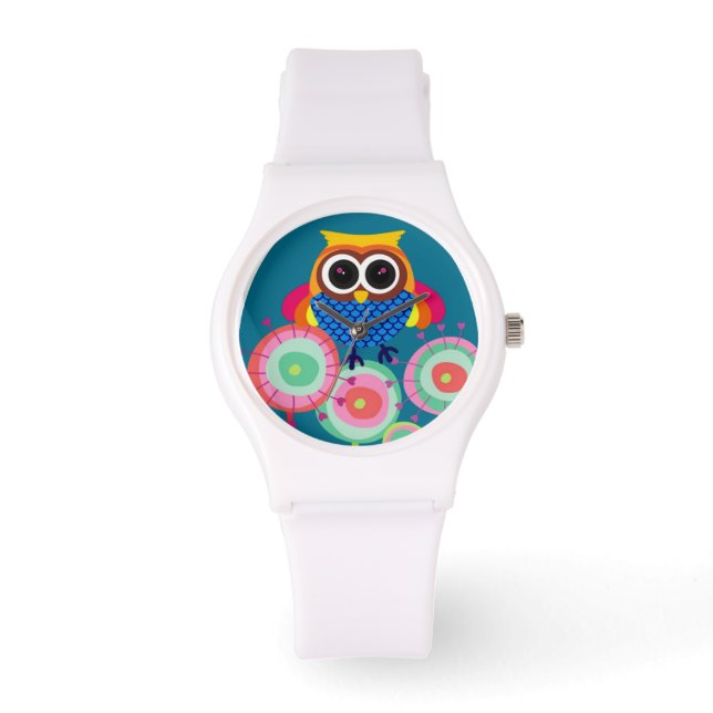 Retro Colorful Owl Watch (Front)