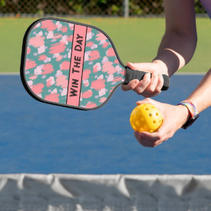 Retro Colorful Pattern Pickleball Paddle