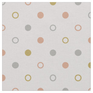 Retro colorful polka dots geometric pattern fabric
